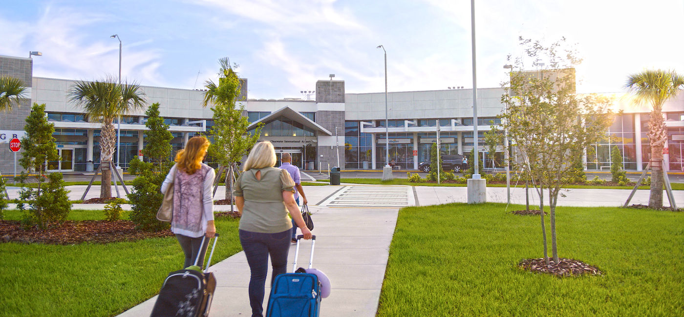 Image: Walkway to terminal at St. Petersburg-Clearwater Airport (Photo Credit: St. Petersburg-Clearwater Airport)