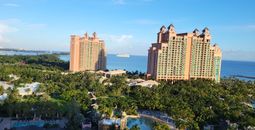 Atlantis Paradise Island with cruise ship in background