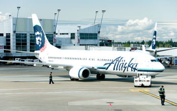 Alaska Airlines plane at Seattle-Tacoma International Airport