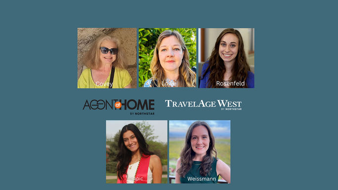 TravelAge West and AGENTatHOME editorial promotions. Northstar Travel Group, AGENTatHOME, TravelAge West, people