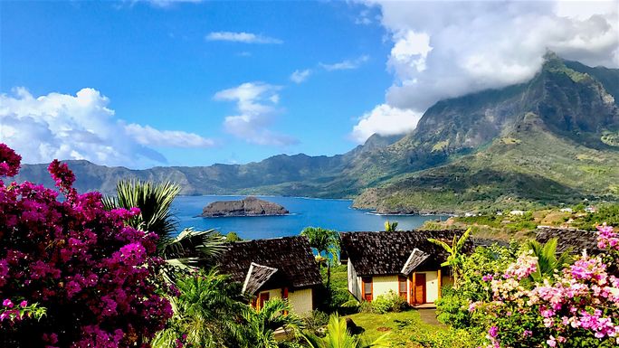 View from Hanakee Pearl Lodge, Hiva Oa Hanakee Pearl Lodge, Hiva Oa