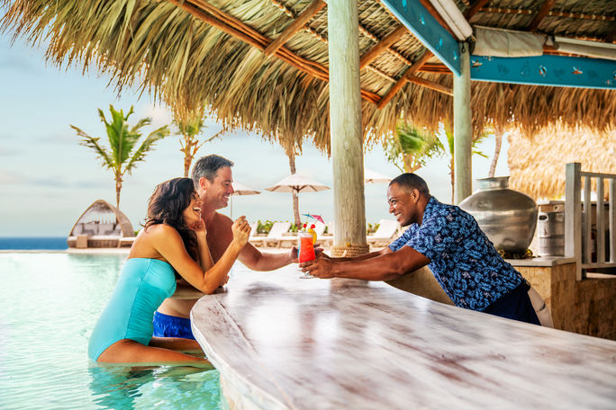 Swim-up bar at Sanctuary Cap Cana