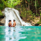 A couple exploring the sights of Jamaica