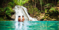 A couple exploring the sights of Jamaica