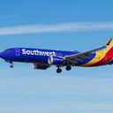 Southwest Airlines Boeing 737 aircraft in flight.