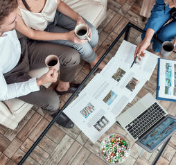 Travel advisor working with clients