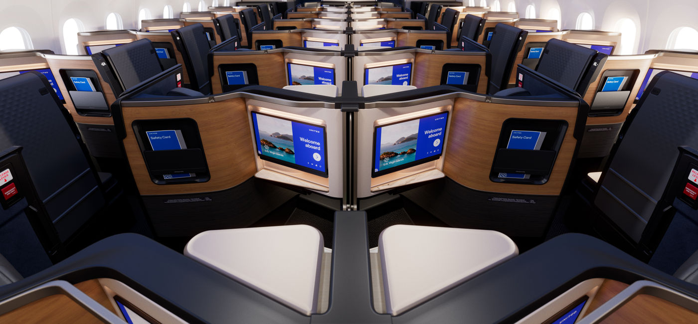 Image: The new United Elevated design for the United Polaris Studio business class suites. (Photo Credit: United Airlines)