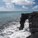 Holei Sea Arch in Hawaii Volcanoes National Park in Hawaii, United States