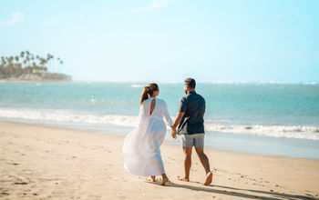 Couple on the beach at Wyndham Alltra Punta Cana