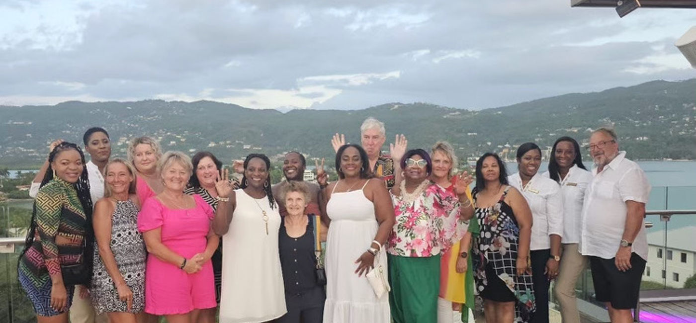 Image: The Jamaica Tourist Board Humanitarian Helping Hands School Build fam group. (Photo Credit: Bruce Parkinson)