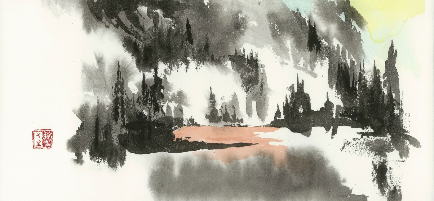 Image: Cette peinture à l’encre a été réalisée par Greg Deagle, artiste établi à Jasper et participant à Histoires de résilience – Voix de Jasper. (Source: Resilience Institute)