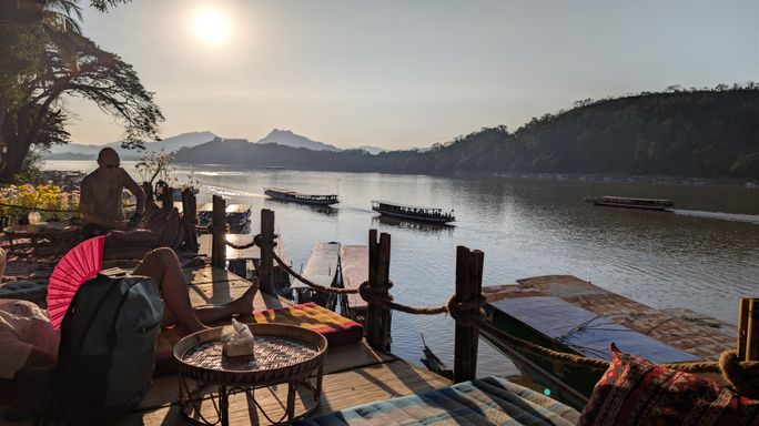 Luang Prabang sunset on the Mekong