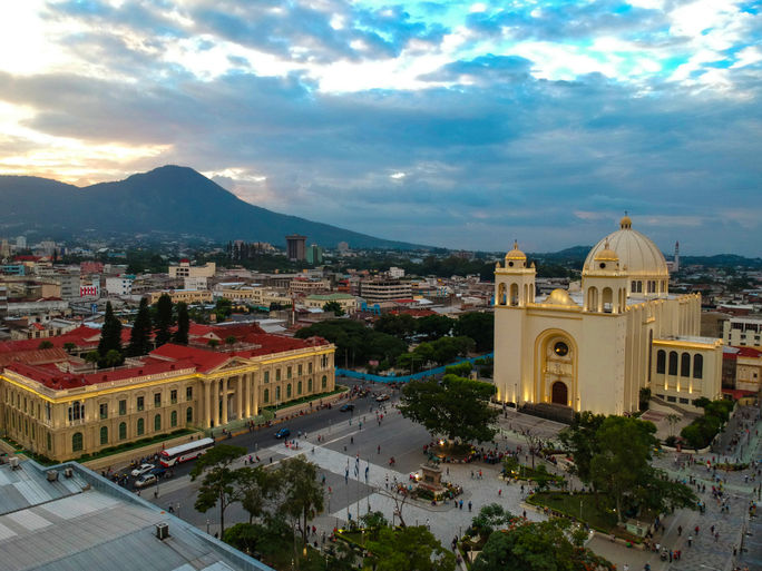 Aerial view of San Salvador, El Salvador Aerial view of San Salvador, El Salvador