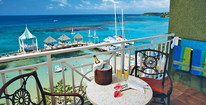 Balcony view of dock at Sandals Ochi Balcony view of dock at Sandals Ochi