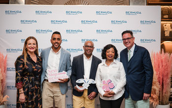 Nicole Conrad, BermudAir; Chris Crumpler, BTA; Jamion Simmons, BTA; Donna Douglas, BTA; Chris Keane, BTA