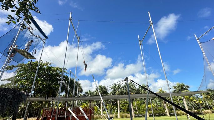 Club Med Miches trapeze. Club Med Miches trapeze.