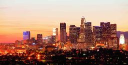 Los Angeles downtown skyline.