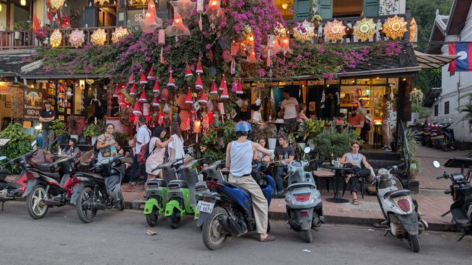 Luang Prabang Christmas decorations