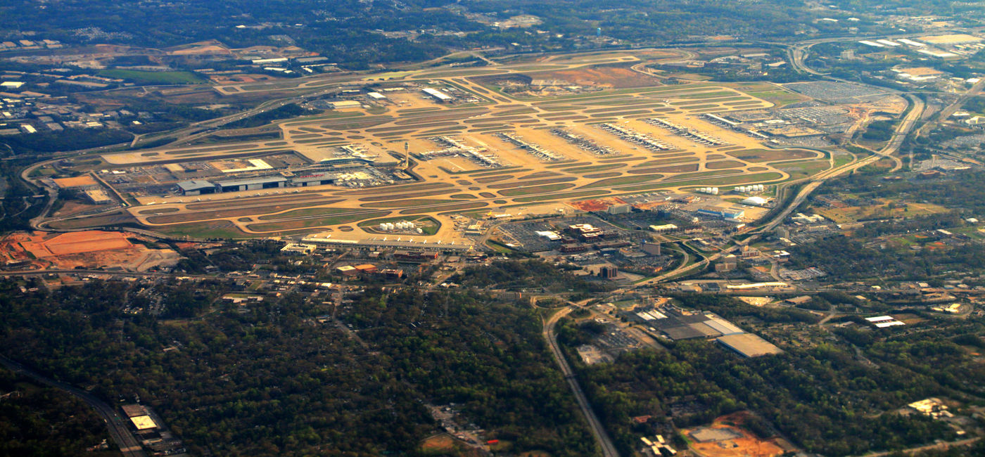 Image: Aerial view of Hartsfield-Jackson (photo courtesy Laser1987/iStock/Getty Images Plus) (Photo Credit: Aerial view of Hartsfield-Jackson)
