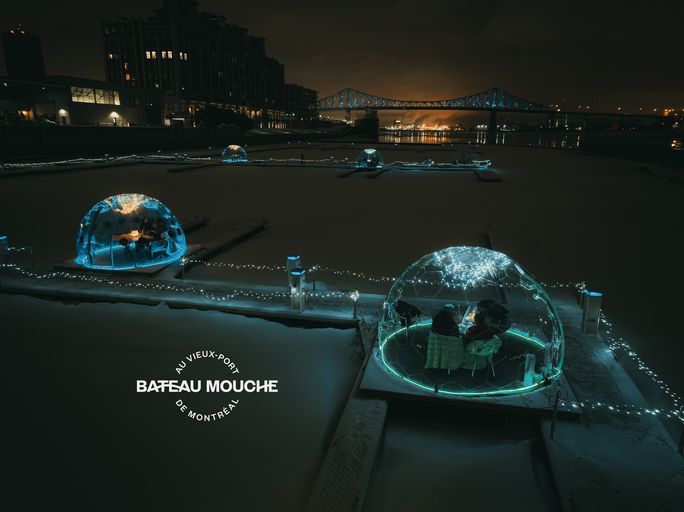 Frosted dome in the heart of Montreal's Old Port. Frosted dome in the heart of Montreal's Old Port.