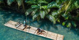 Sandals Approved Couple rafting on the Martha Brea River, Jamaica