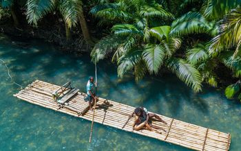Sandals Approved Couple rafting on the Martha Brea River, Jamaica