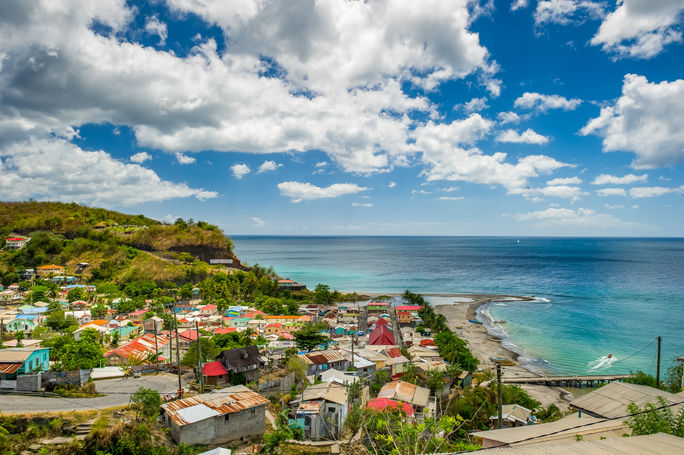 Village of Canaries on Saint Lucia Village of Canaries on Saint Lucia