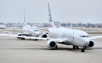 American Airlines, aircraft, two airplanes, airplanes