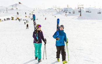 WinSport in Calgary, Alberta, Canada, skiers, skiing
