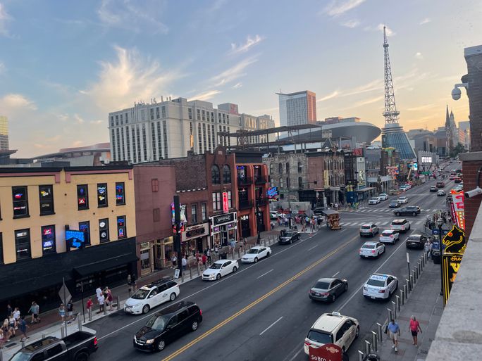 Broadway in Downtown Nashville, Tennessee Broadway in Downtown Nashville, Tennessee