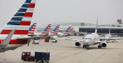 American Airlines, aircraft, airplanes, planes, jets, gates, taxiing, parked, airports, tarmac
