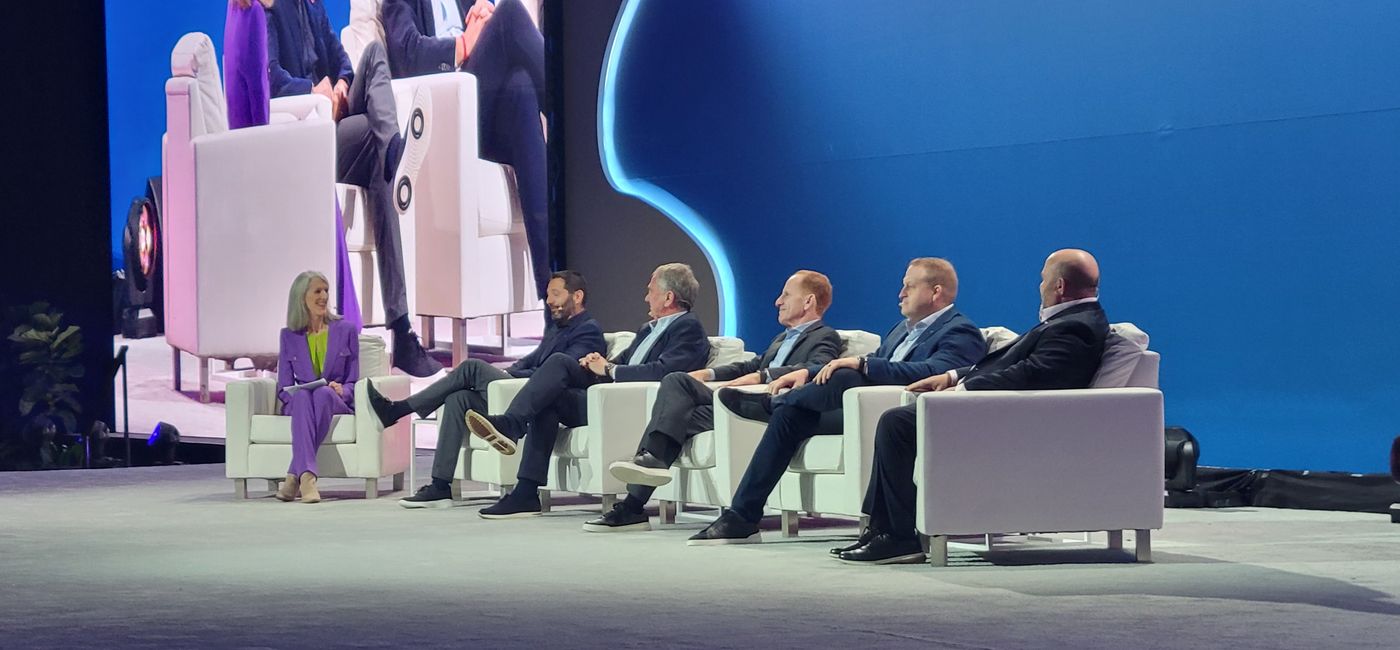 Image: Cruise industry leaders pondered the business’ prospects Tuesday at the Seatrade Cruise Global conference in Miami. (Photo by Brian Major)
