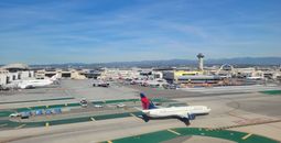 A Delta Air Lines plane at LAX Airport