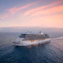 Regent Seven Seas Cruises aerial sunset.