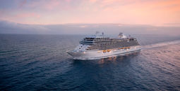 Regent Seven Seas Cruises aerial sunset.