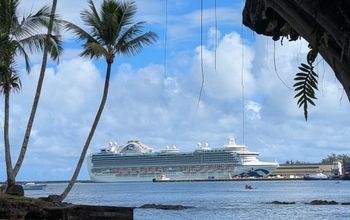 Ruby Princess from Reeds Bay Beach Park in Hilo, Hawaii