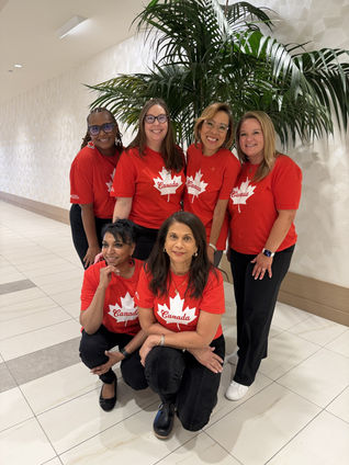 Christine James with Canadian team