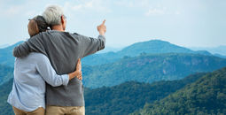 Elderly travel, traveler, couple, married, travels