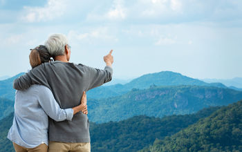 Elderly travel, traveler, couple, married, travels