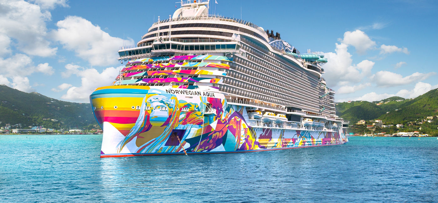 Image: Norwegian Aqua à Tortola (Source: Norwegian Cruise Line)