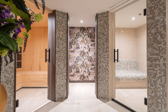 The sauna and steam room