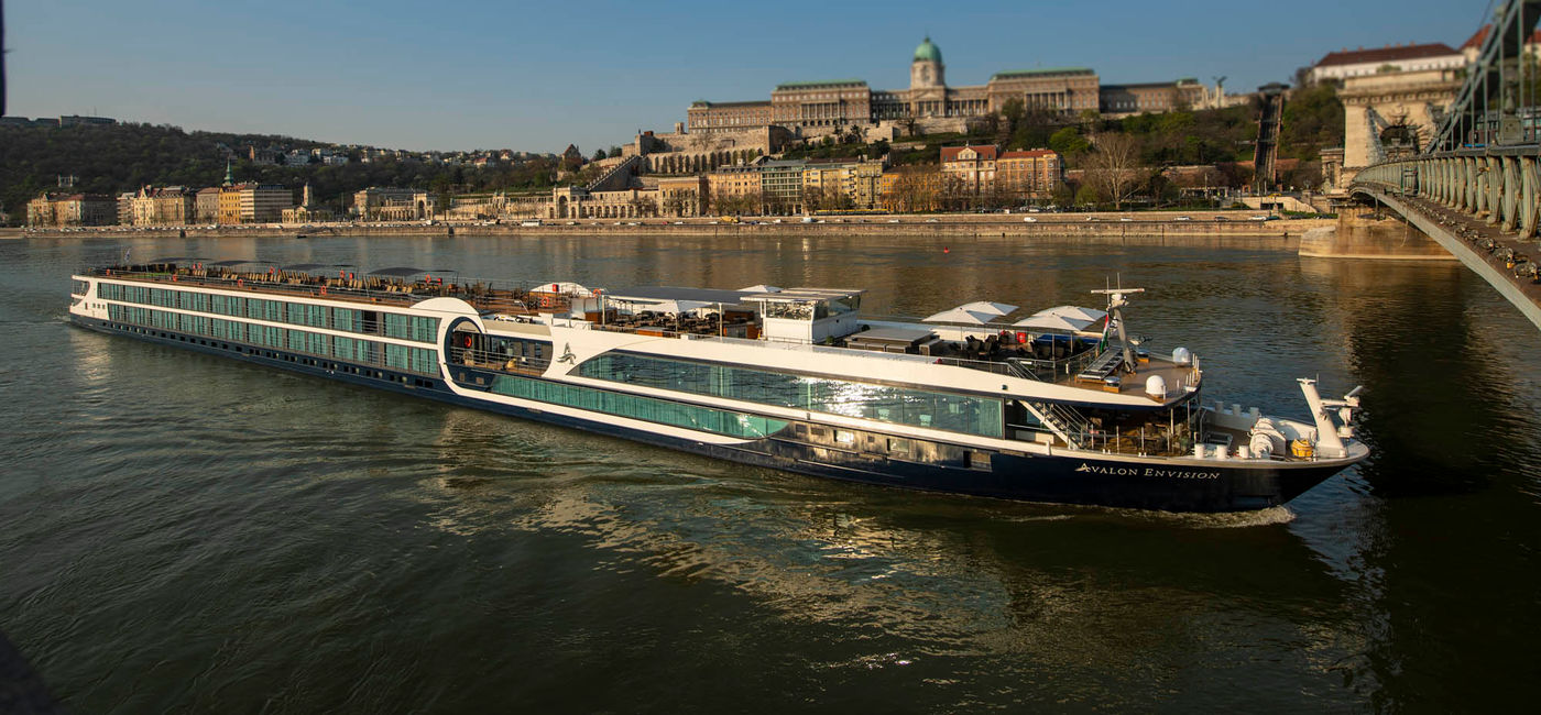 Image: The Avalon Envision in Budapest, Hungary. (photo via Avalon Waterways) (Photo Credit: (photo via Avalon Waterways))
