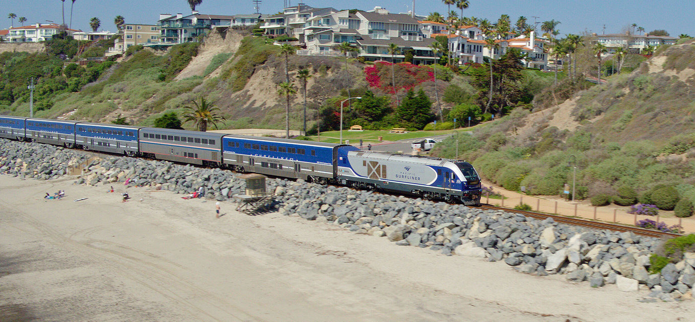 Image: The Pacific Surfliner service. (photo via Amtrak Media)