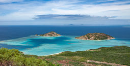 View from the top of Lizard Island in Australia's Great Barrier Reef