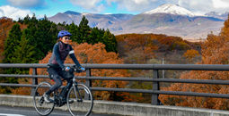 Biking through the Nasu Highlands of Japan