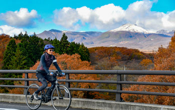 Biking through the Nasu Highlands of Japan