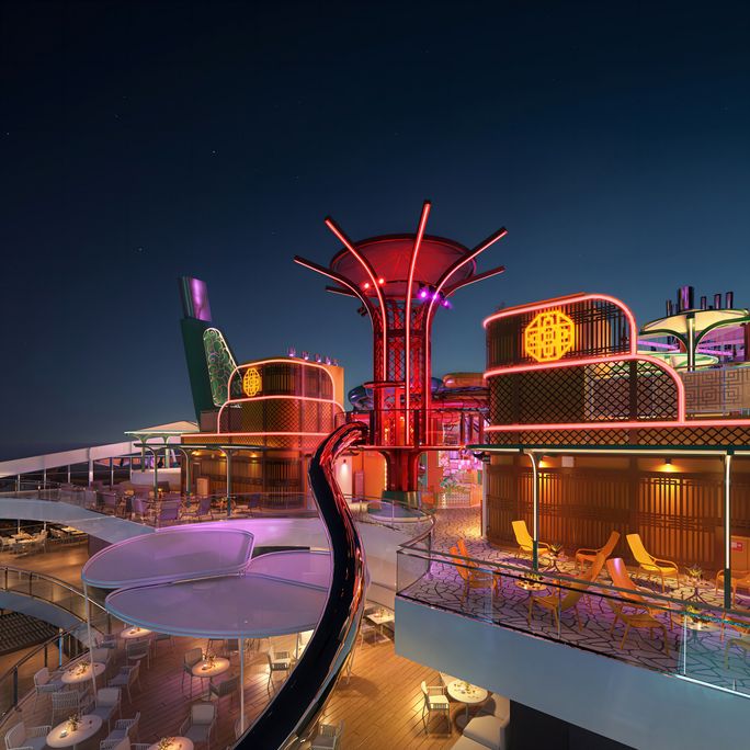 The Spiral @ Tree of Life is expected to be the longest dry slide at sea when it debuts aboard MSC World Asia The Spiral @ Tree of Life is expected to be the longest dry slide at sea when it debuts aboard MSC World Asia