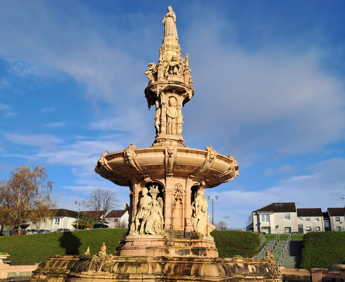 Doulton Fountain in Glasgow Green Glasgow, Scotland, Fountain
