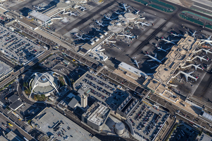 Aerial view of Los Angeles International Airport
