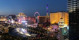 Las Vegas Strip viewed at night